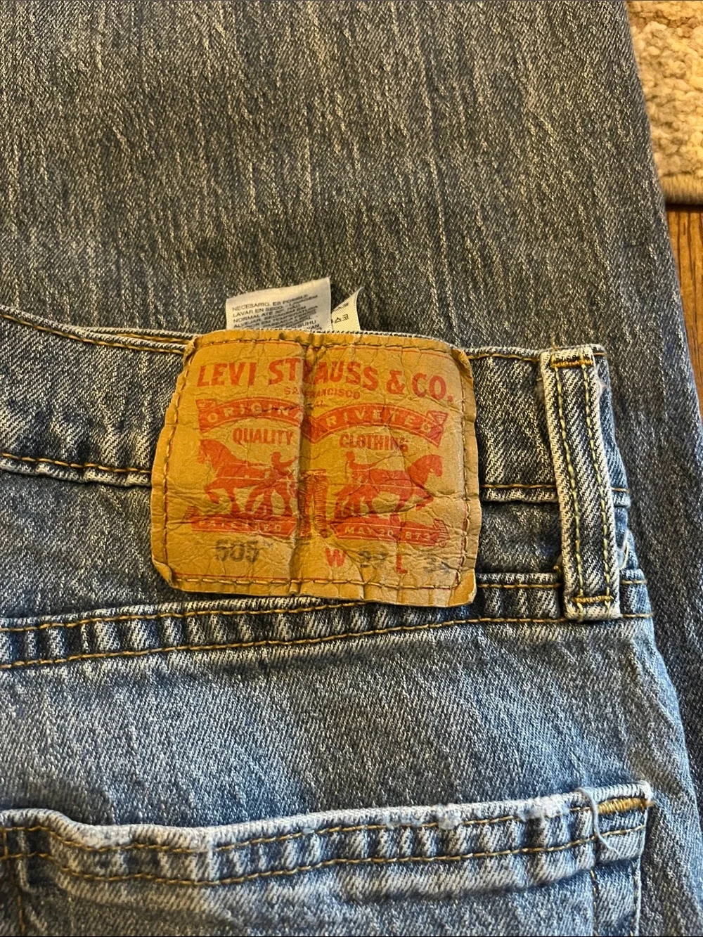 Levi's 505 Light Blue Straight-Leg Denim Jeans